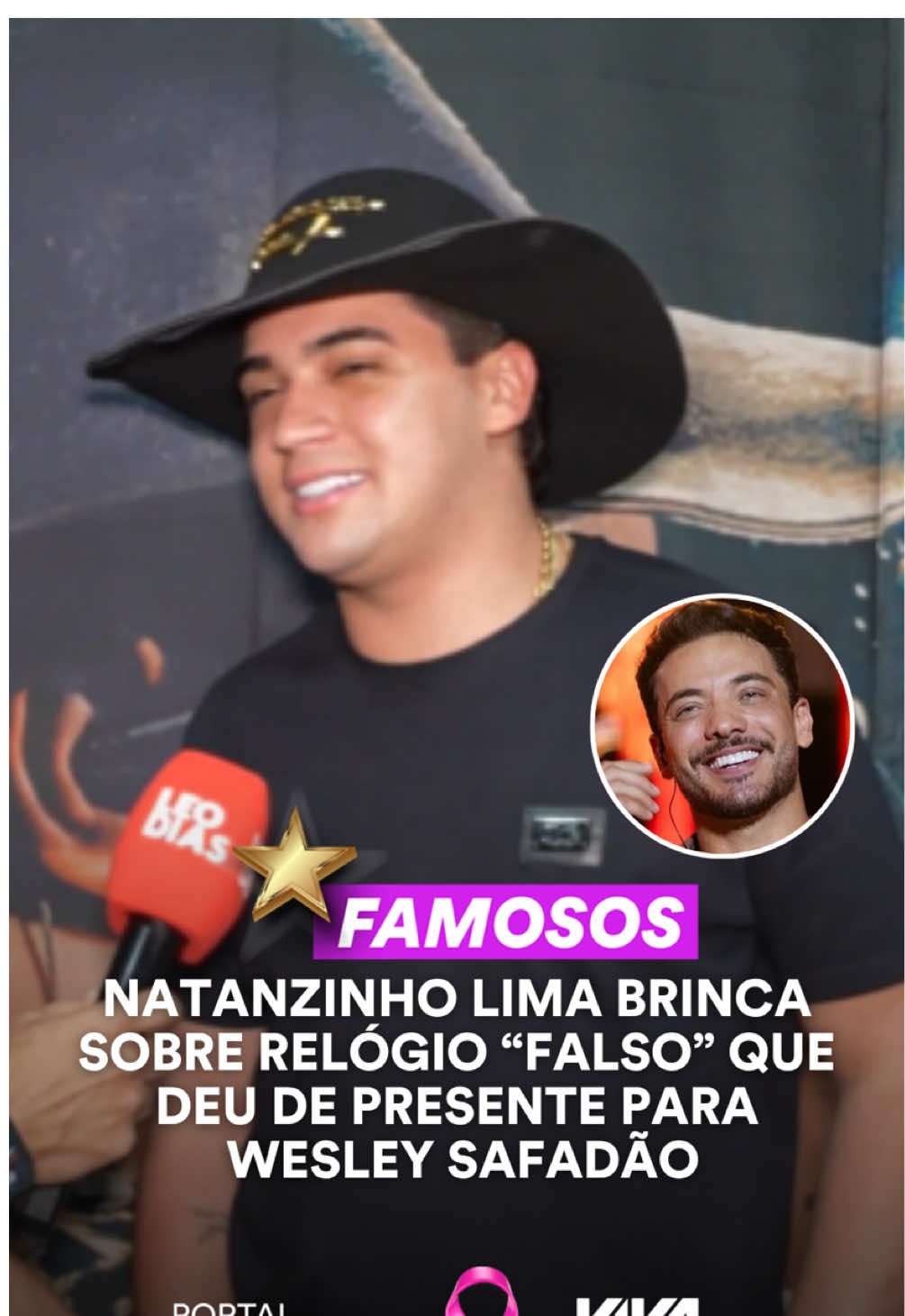 Nos bastidores do Garota VIP, em Manaus, no sábado (11/10), Natanzinho Lima contou com bom humor a história de um relógio falso que presenteou a Wesley Safadão. Em conversa com o repórter Natan Balieiro, do portal LeoDias, o cantor relembrou o episódio de forma divertida.