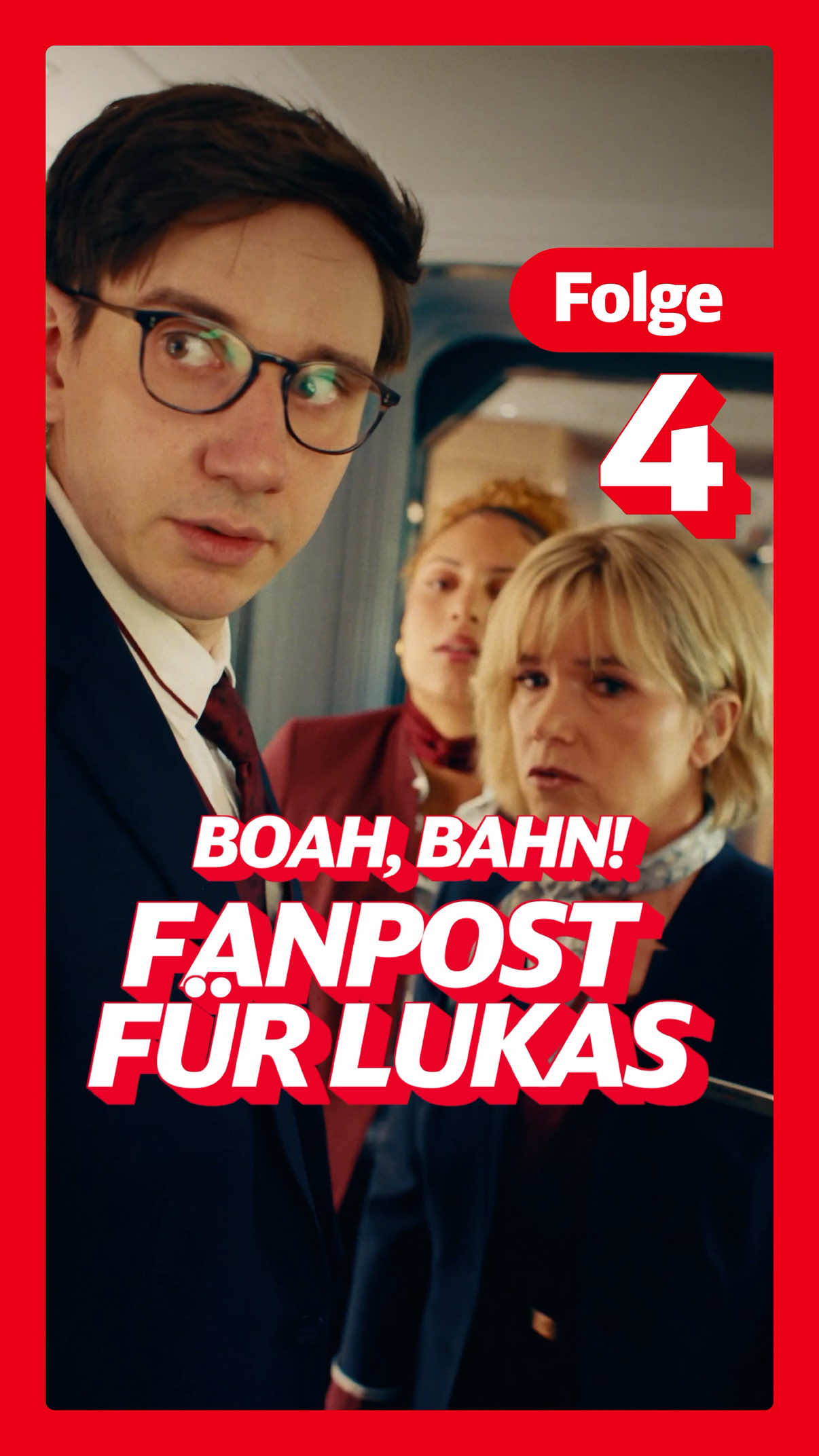 Folge 4: Boah, Bahn! - Fanpost für Lukas  Am besten so flirten, wie wir fahren: mehrgleisig. Wir sitzen alle im selben Zug – eine Serie der Deutschen Bahn mit Anke Engelke.  Alle Folgen findest du immer direkt hier im Feed. #BoahBahn #EureDB #DeutscheBahn #FYP 