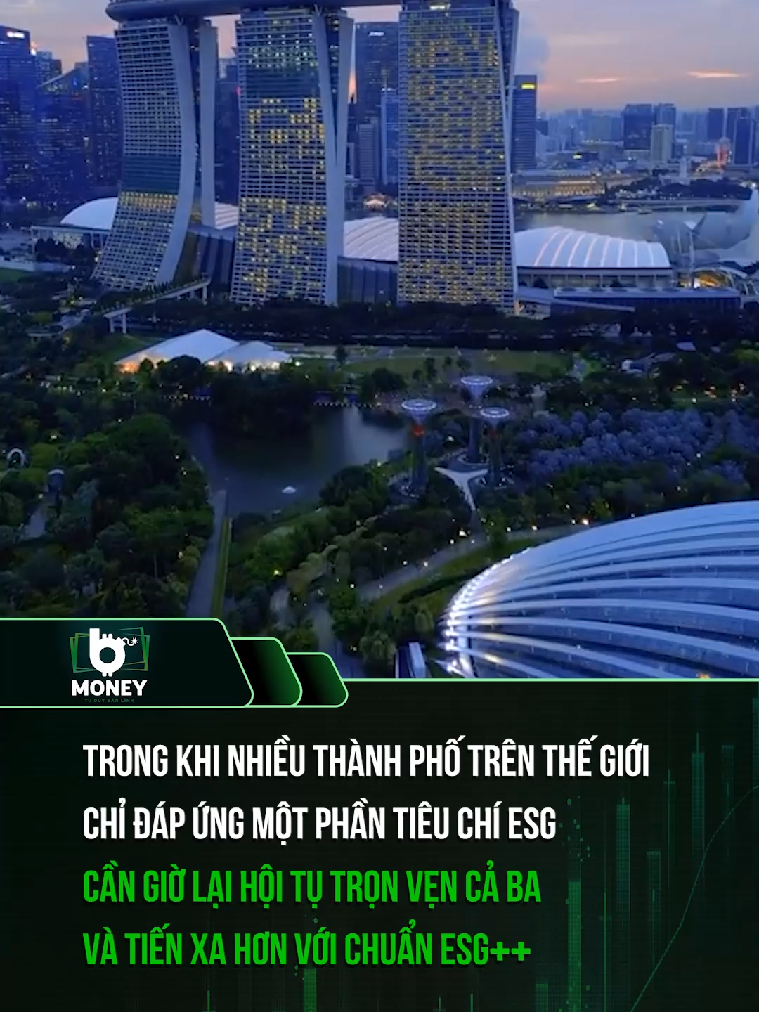 Trong khi nhiều thành phố trên thế giới chỉ đáp ứng một phần tiêu chí ESG, Cần Giờ lại hội tụ trọn vẹn cả ba và tiến xa hơn với chuẩn ESG++ #VinhomesCanGio #VinhomesGreenParadise