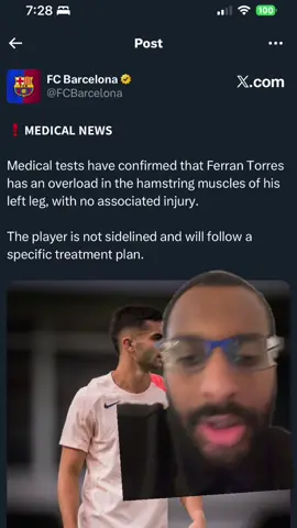 Another injury 🤦🏾‍♂️ we can never catch a break man 😐 #fyp #barcelona #ferrantorres #football #tiktok 