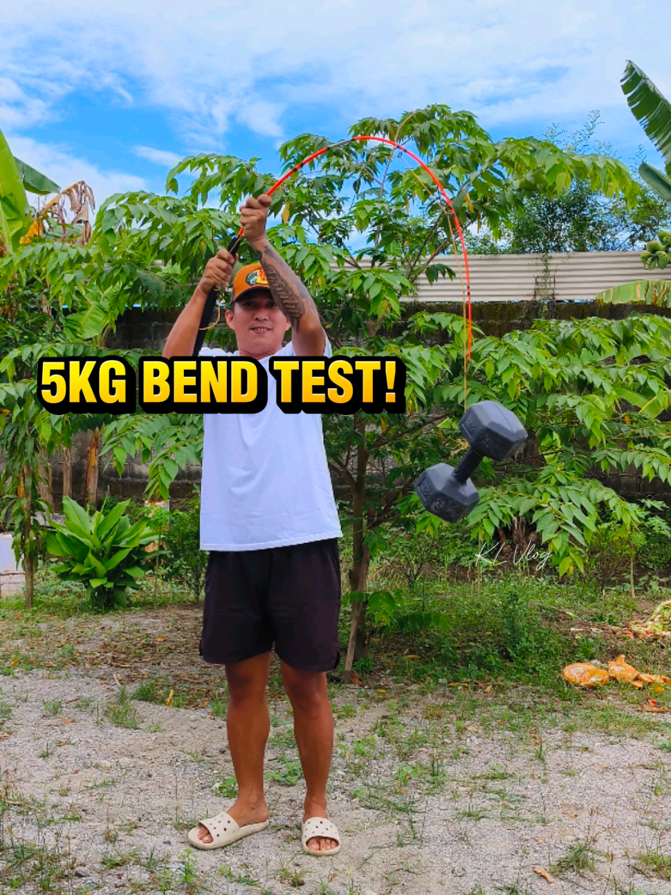 Budget fishing rod 5kg bend test #klvlog #fishingrod #crocodilerod #jiggingrod #