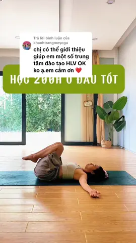Trả lời @khanhtrangmeyoga  Bạn tùy chọn 5 đơn vị đào tạo trông có vẻ uy tín, rồi tham gia lớp tập cộng đồng để đánh giá, so sánh hén.