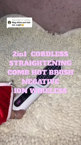 Replying to @Ellen S. 2in1 CORDLESS STRAIGHTENING COMB HOT BRUSH NEGATIVE ION WIRELESS #2in1 #cordless #wireless #hotbrush #straightening 