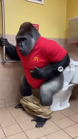Stomach hurt #fyp #viral #gorilla 