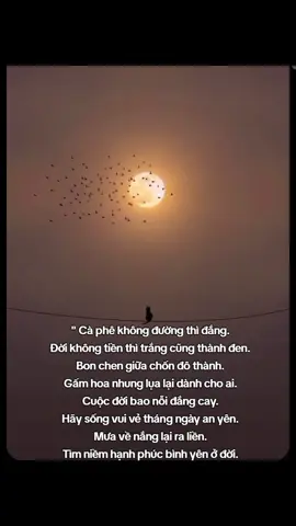 Cà phê không đường thì đắng.