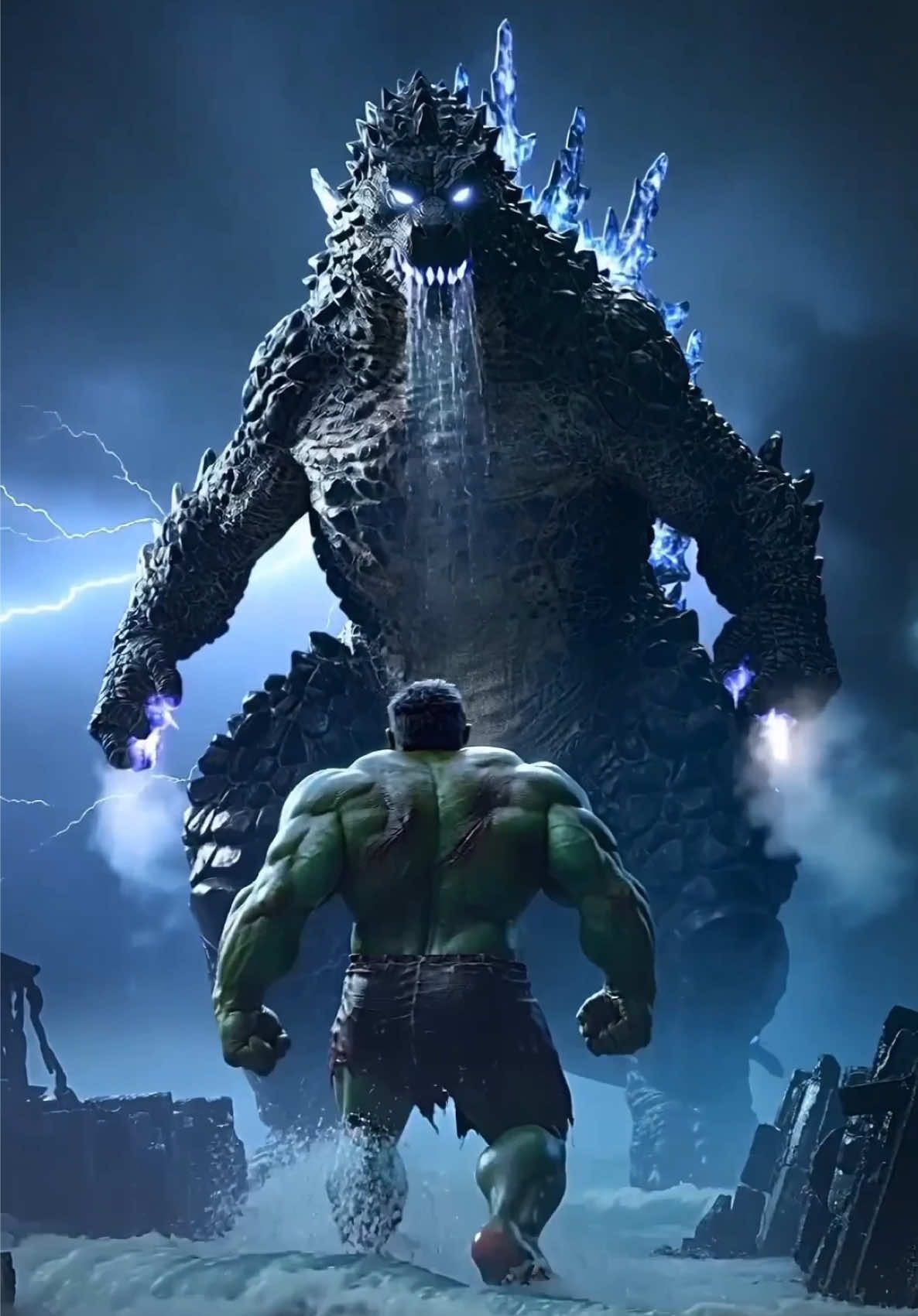 The rematch is coming… Hulk and Godzilla are about to unleash chaos once again! 💥🦎💚   Who walks away this time?   #Hulk #Godzilla #hulkvsgodzilla #kaiju #marvel