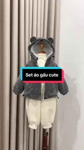 Set áo khoác gấu cute cho bé #bekorea #aokhoacbetrai #thoitrangtreem #xuhuong #N 