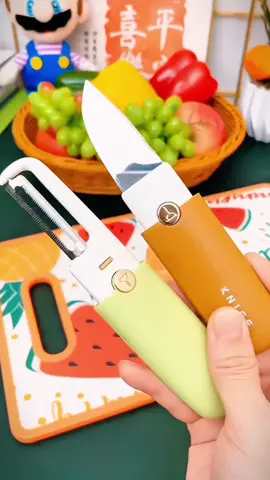 1pc Kitchen Knife Peeler Portable Knife for Fruit 2 in 1 Knife and Peeler for Kitchen Travel #goodthing #fyp #foryou #tiktokshop 