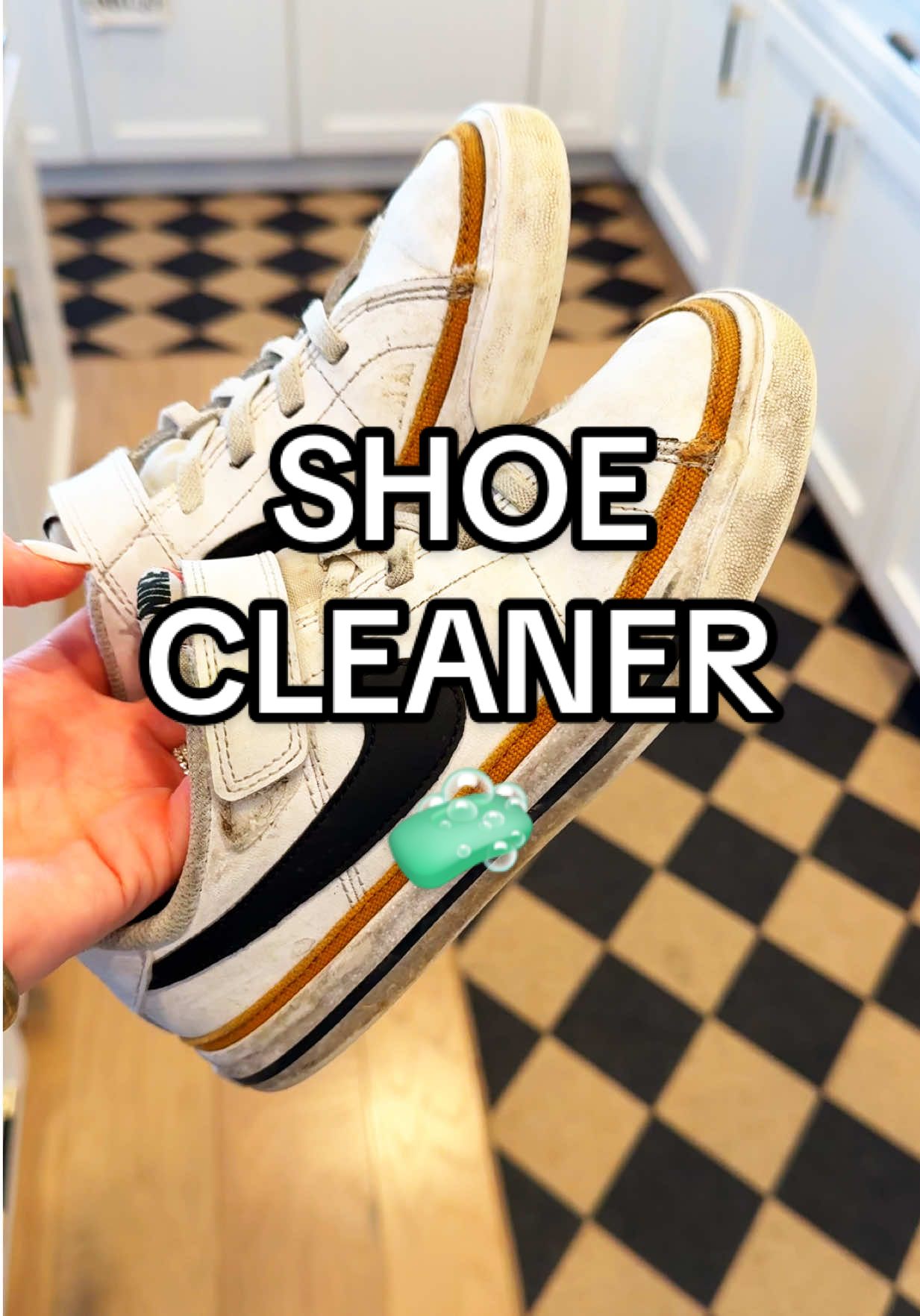 AND it’s affordable! Mama’s, thank me later. I’m saving you time and money on this water-free shoe cleaner! I was so close to throwing some of my kids sneakers out until I was influenced to try this shoe cleaner! So quick and easy. No more putting them in the washing machine and then waiting days for them to dry! Clean, wipe, wear! #shoetok #momhack #cleaninghack #laundryhack #cleanshoes 