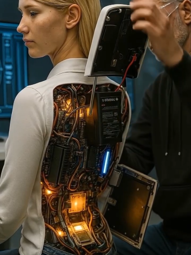 HUMANOID ROBOT BATTERY RENEWAL AT ROBOTICS FACILITY #humanoid #robots #futuretech