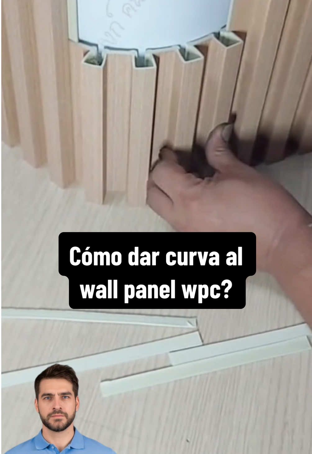 Solo debes cortar al reverso para curvear tus paneles acanalados de wpc. #wallpanel #wpc #tipsdecor  #IdéesDécoration #diyprojects 