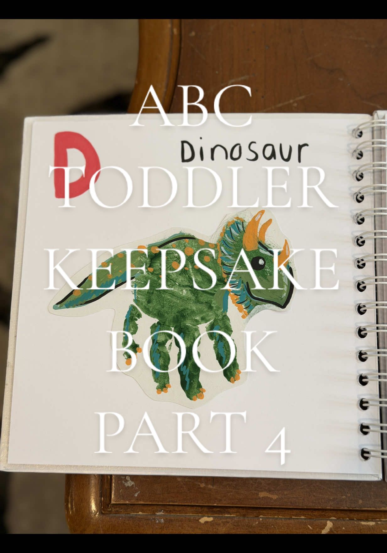 Replying to @luv.to.liv8 I decided to do a Dinosaur for D! Let me know what would should do next 💖 #toddlercraft #toddleractivity #keepsake #toddlerlife 