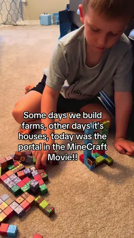 Love the way his imagination thrives with these🥰 #christmasgiftideas #Minecraft #magnetblocks #toys 