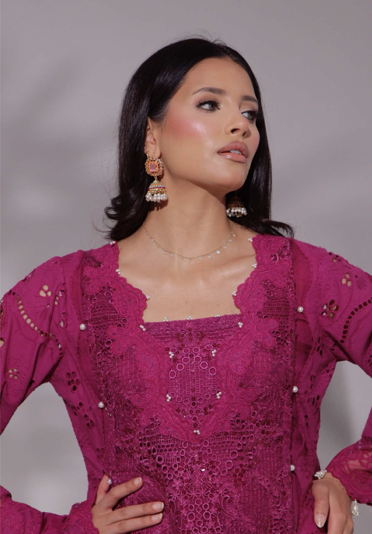 Plum 🩷- a absolutely beautiful formal womenswear three piece outfit  #pakistanidesignerwear #festivefashion #xyzbcafypシ #pakistanisuits #pakistaniformalwear #desioutfit #desitiktok 