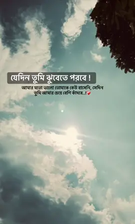 যেদিন তুমি ঝুবেতে পরবে আমার মতো ভালো তোমাকে কেউ বাসেনি,সেদিন তুমি আমার চেয়ে বেশি কাঁদবে..!❤️‍🩹#fyp #foryou #trending #tiktokbangladesh 
