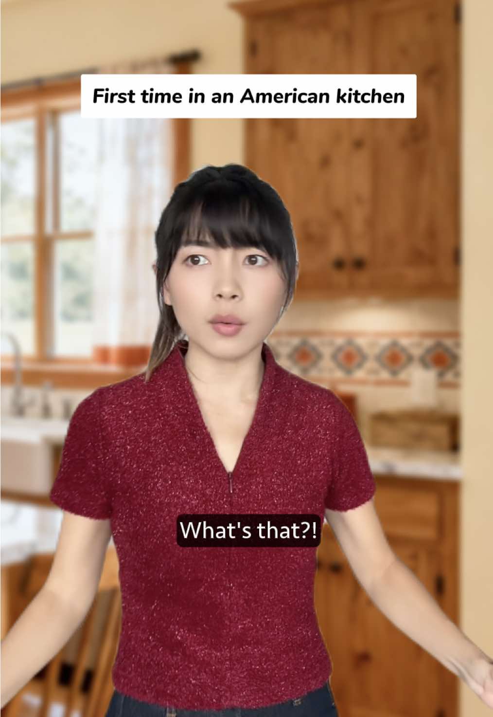 First time in an American kitchen #skit #funny #america #chinese 