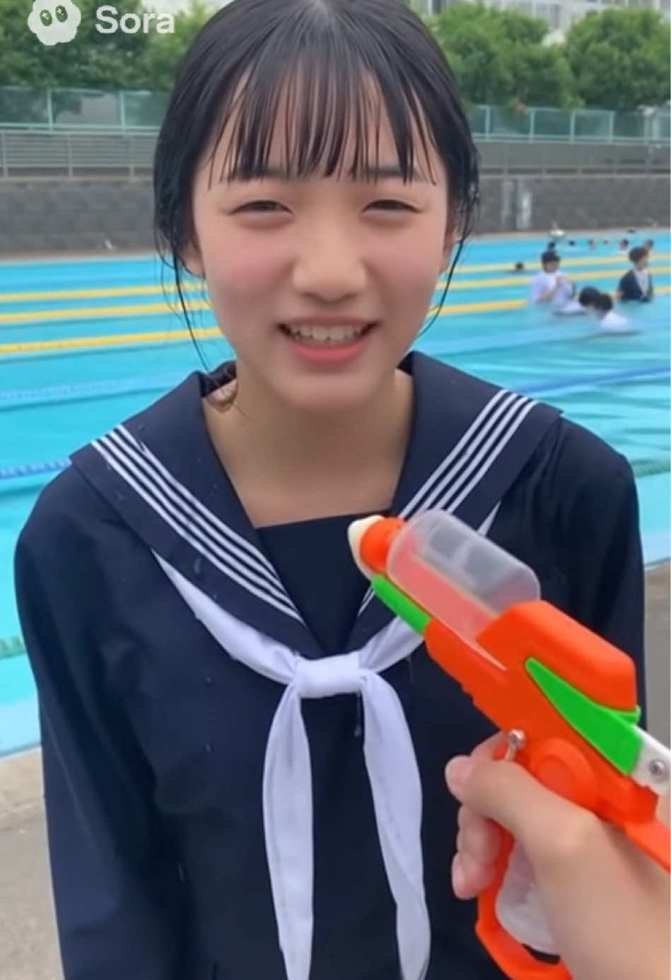 インタビュー中に… #水泳 #ドッキリ #青春 #女子高生
