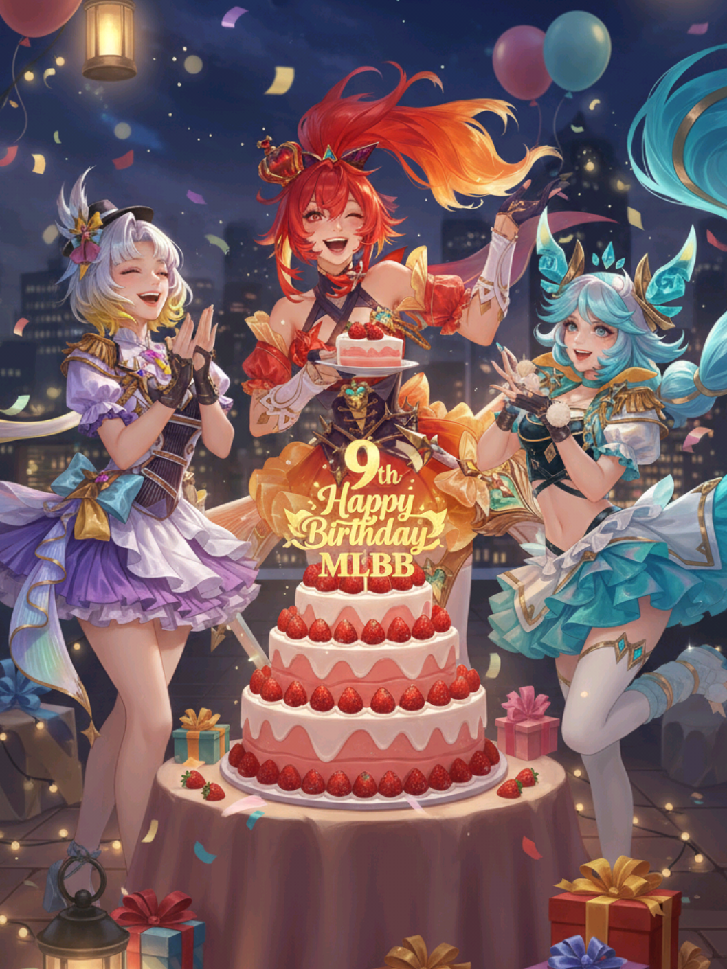 9th Anniversary MLBB 🎉🎉 | FANNY - ZHUXIN - CICI @mobilelegends_id  #mlbb9th #9embiramabar #tiuplilinbarengfanny #9thmlbbchallenge #fypdong 