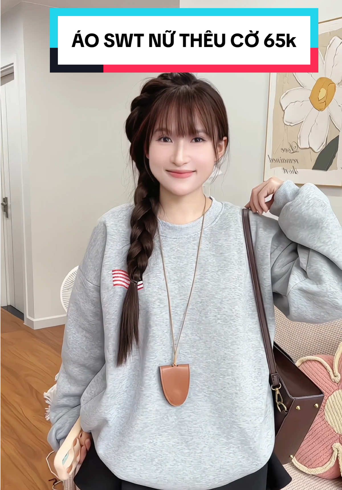 ÁO SWT NỮ THÊU CỜ 65k #aoni #swt 