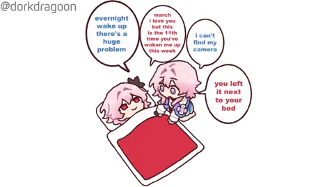 march and evernight 🤍 pt 1 compilation! i love dork’s art so much artist: @dorkdragoon dan heng: @erikiri_ march 7th and evernight: me :0  editor: @Madar  #HonkaiStarRail #march7th #evernight #voiceover #voiceacting