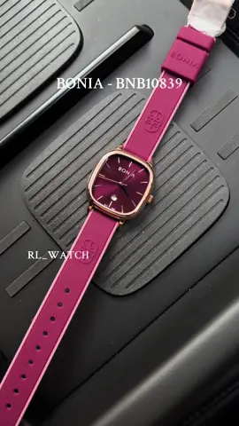 #BONIA #BNB10839 laluna Series strap dengan warna Burgundy - Red wine.  Sudah tersedia tanggal aktif. Varian : Rose Red Wine #RL_WATCH #cod #promomakan1010 