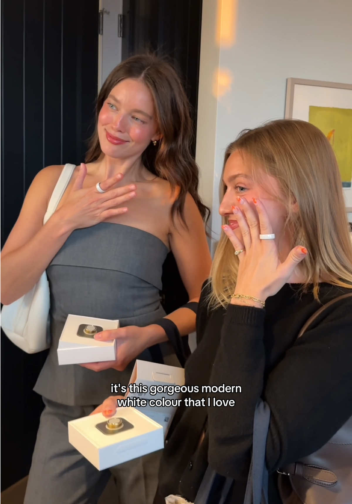 The Oura Ring 4 Ceramic Collection just dropped! Same ring, new colors.Made with a premium ceramic that’s polished, modern, and durable for everyday life. I’m loving Cloud ☁️ #OuraPartner @ouraring 