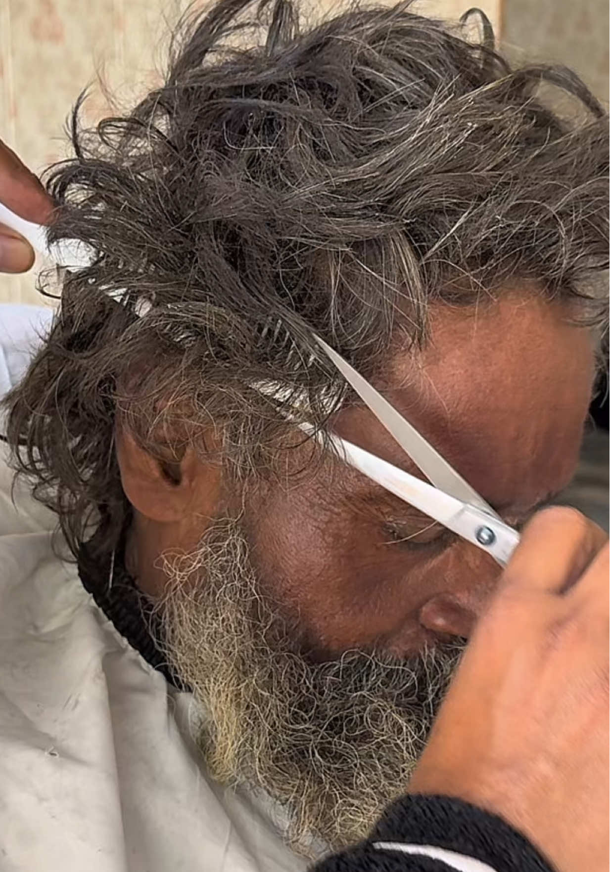 Homeless to Old Man | Incredible Transformation #asmr #incredible #asmrsounds #haircut #hairstyle 