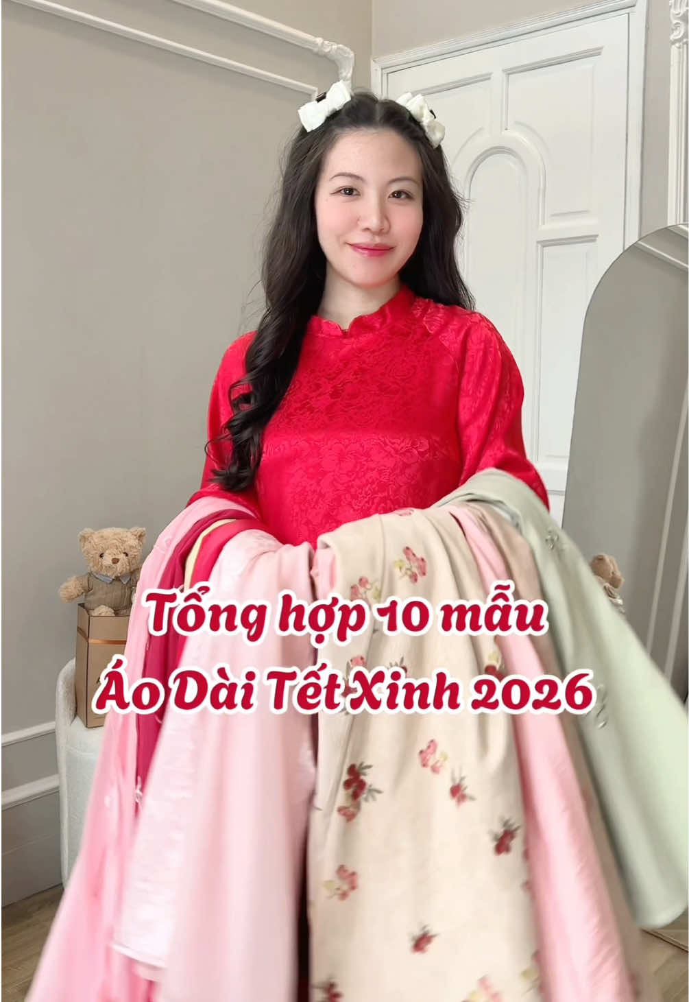 Tổng hợp 10 mẫu Áo Dài Tết Xinh cho năm 2026 #huynhnghigiao #aodai #tetmacgi #aodaivietnam 