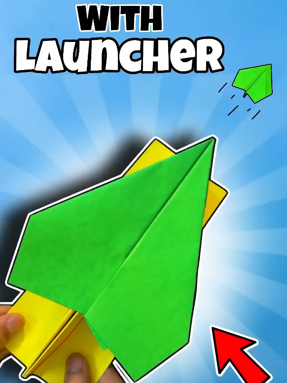 How to Make a Paper Airplane Launcher 🤩#origami #craft #DIY #launcher 