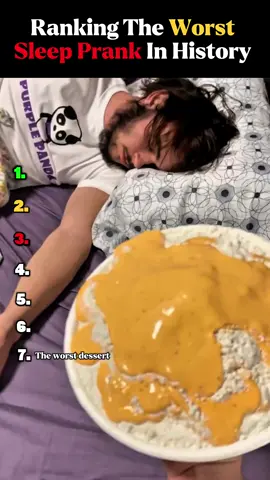Ranking the worst sleep prank in history #fyp#usa#sleepprank#viral#trend