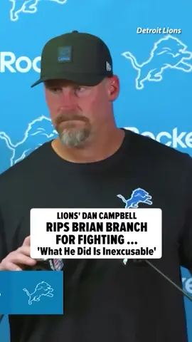 Dan Campbell took Brian Branch to task on Sunday night ... ripping his star player for igniting a brawl following Detroit's loss to the Chiefs. 🤕🥊🏈 FULL STORY IN BIO! 🎥: Detroit Lions
