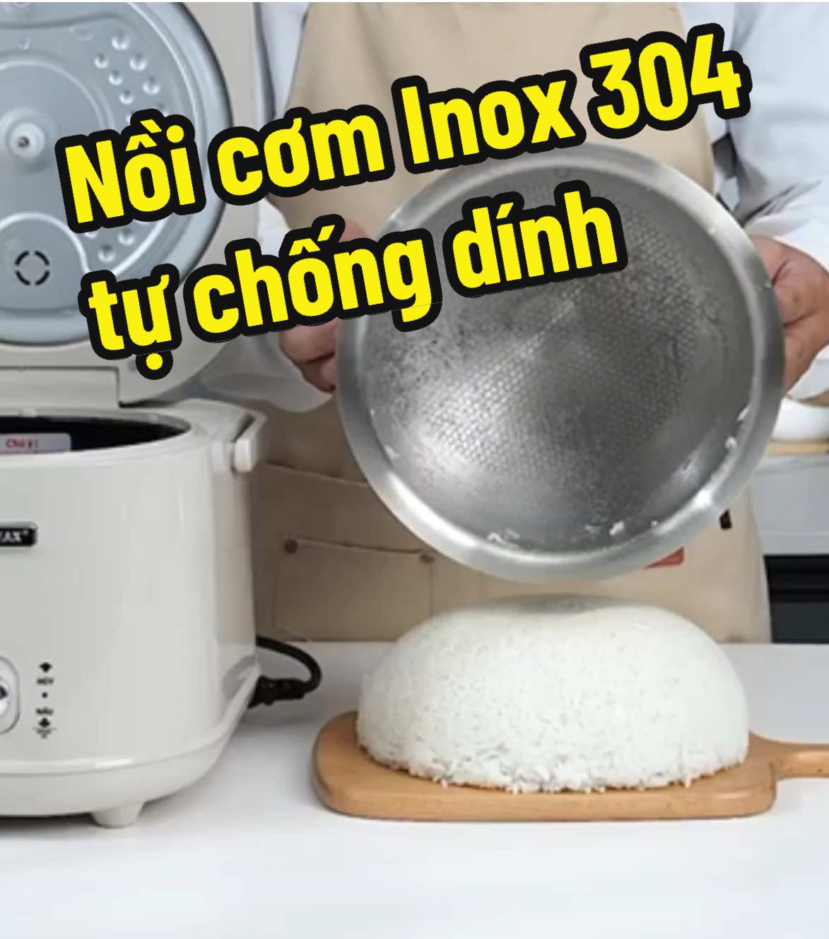 Nồi cơm điện tử Ladomax lòng inox 304 chống dính tự thân, vừa điện tử vừa cơ, dung tích 1.8L #noicom #noicomdien #noicomdientu #noicomlonginox #noicomchongdinh 