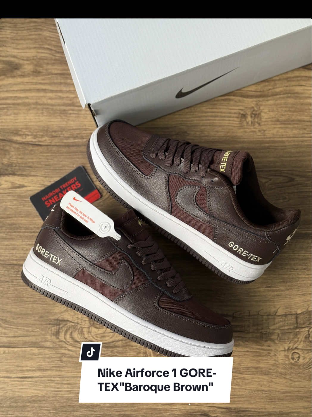 Nike Airforce 1 Gore tex Sneakers are designed to be waterproof ,Durable and comfortable in all weat conditions!!! Size 38,39,40,41,42,43,44,45 KSH 3500/= WhatsApp   0798542232 to order  Pay after delivery  📦 Well packed &boxed 📌Not sure with your shoe size, we can deliver two close sizes for fitting! #nikeairforce1 #gortex #nikeshoes #sneakers 