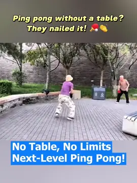 When Chinese uncles and aunties play ping pong… no table, no problem 👏 Just pure skill and perfect timing! 🏓🔥 #PingPongMasters #ChinaVibes
