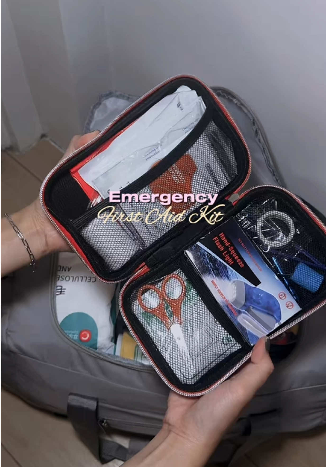 Emergency go bag must have. Don’t forget na kailangan prepared tayo lagi. Essential to mapa travel man, sa car, sa bahay for minor accidents. #emergencybag #firstaidkit #earthquake #survivaltools #emergencykit 