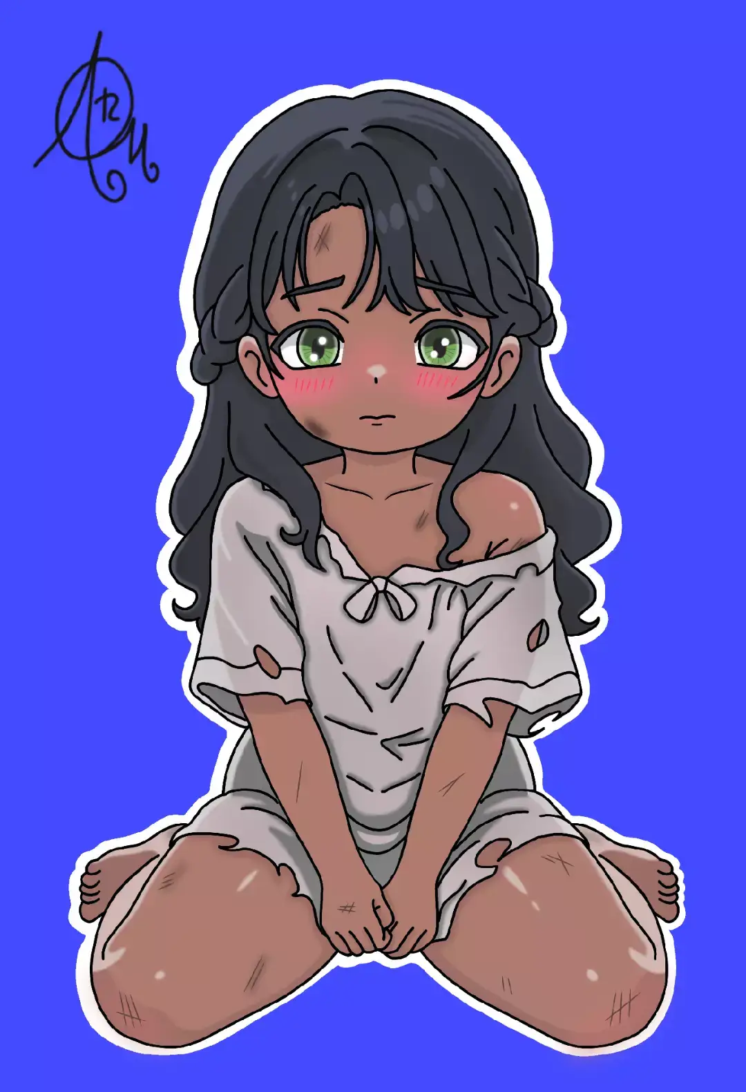 Versión final del dibujo para la portada de mi historia Flor Callejera. #oc #anime #dibujo #fullcolor 