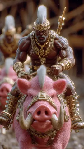 Mieux qu’un guerrier, un guerrier sur un cochon… #clashroyal #retrofantasy #iaart #hogrider 