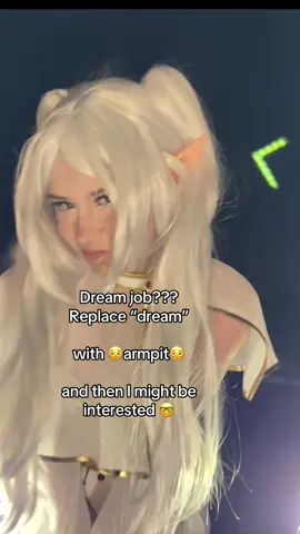 When Frieren hears “dream job,” she just tilts her head like 🫩. Frieren doesn’t care about jobs Frieren cares about the money #animecosplay #brainrot #brainrotcore #brainrots #brainrotmeme 