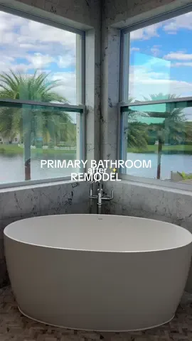 our primary bathroom before & after so far 🤍  my dream spa bathroom is almost done #homerenovation #remodel #beforeandafter #luxuryinteriors #luxuryhome 