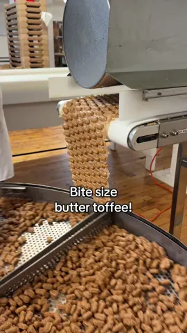 How our butter toffee is formed into bite sized pieces! #fyp #fypシ #viral #toffee #candyshop 