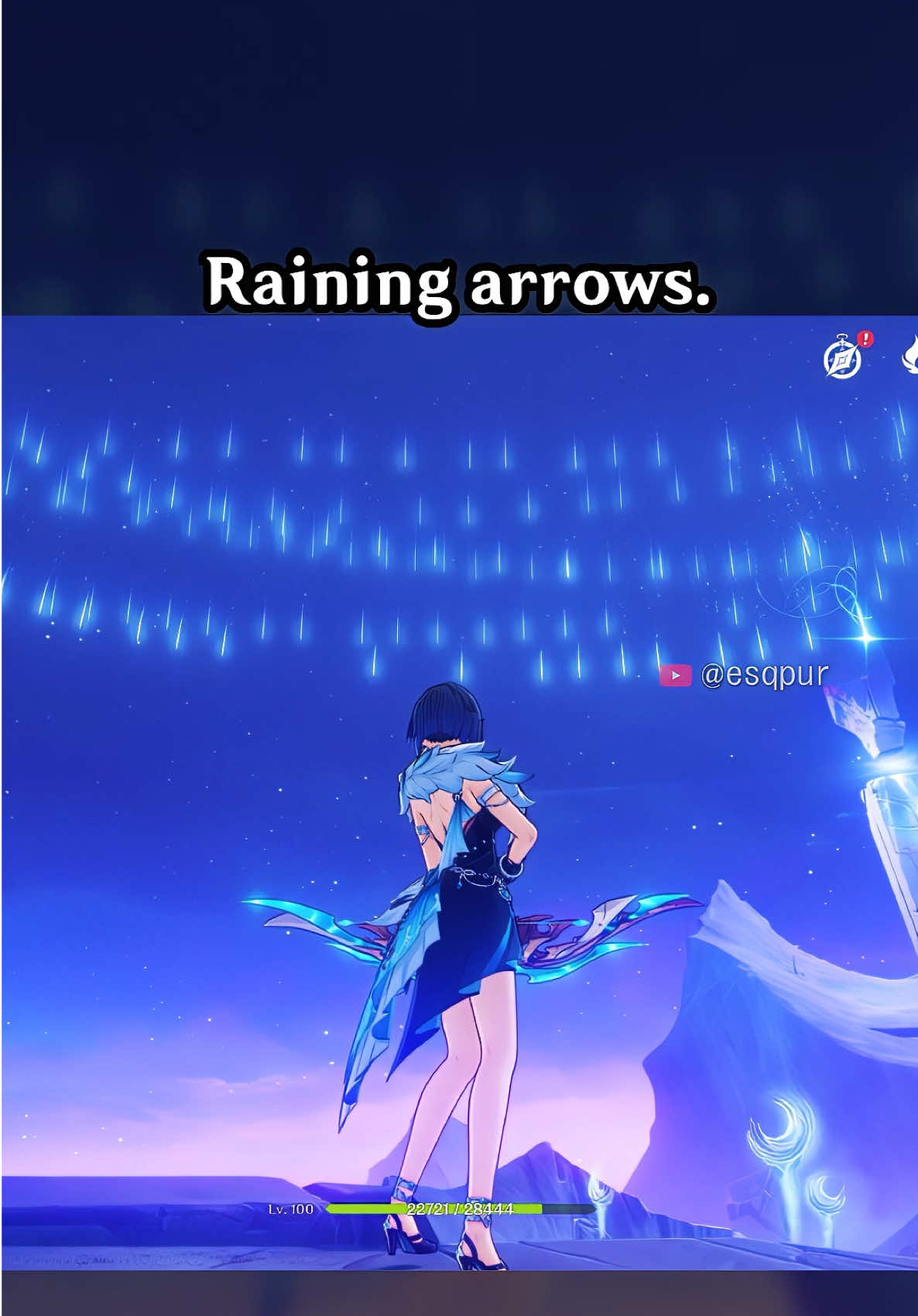 RAINING ARROWS. (ib: genshin-cot) #GenshinImpact #hoyocreators #Yelan 