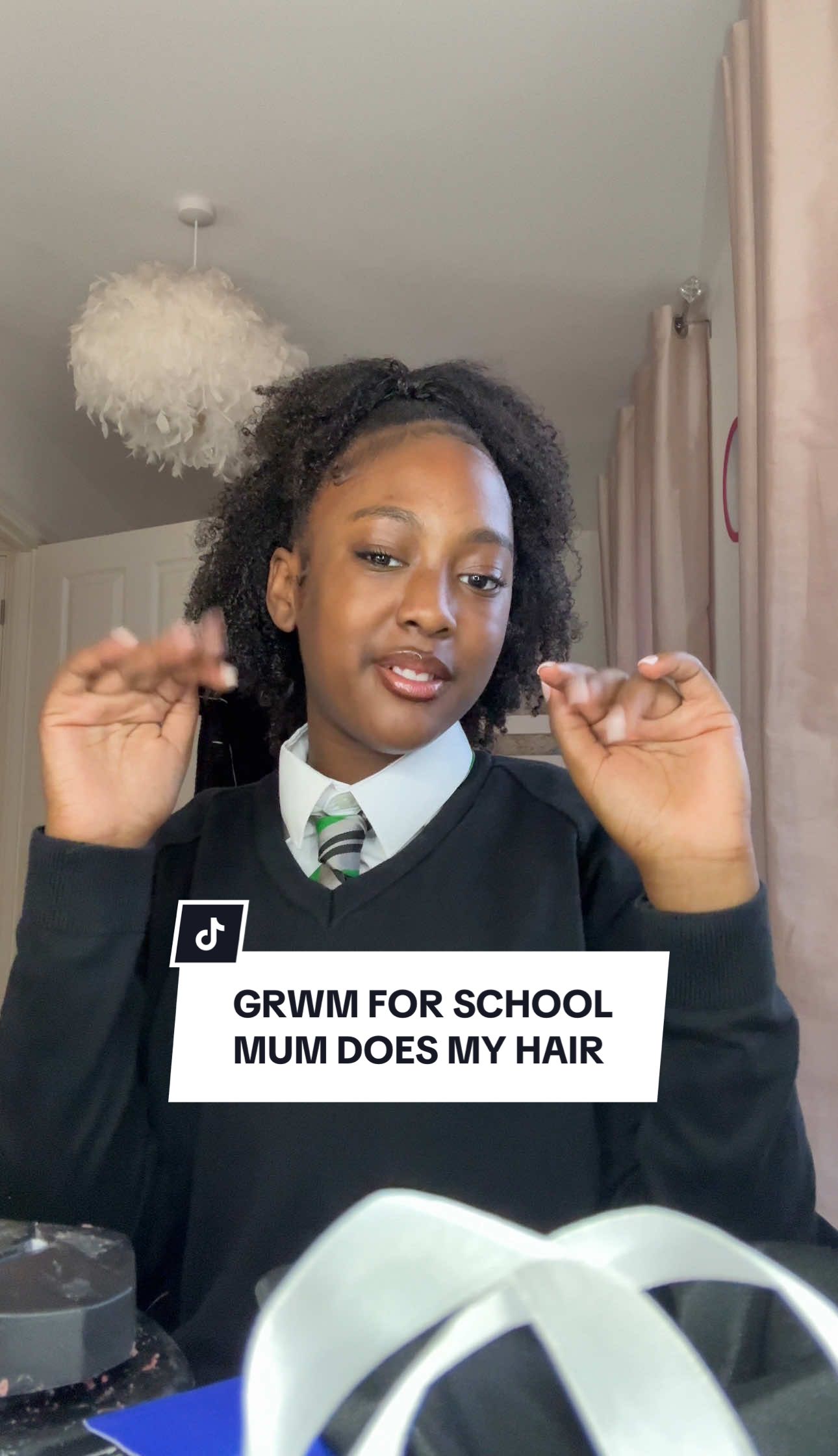GRWM FOR SCHOOL WHILST MY MUM DOES MY HAIR  Last week at school until half term and Soraya’s school is offering a free breakfast club for all student which I think it a great initiative, but Soraya wasn’t here for going into school earlier 🤣🤣 Enjoying the girls natural hair out so I had to do Soraya’s hair it’s only right it’s what mums and daughters do 🤣🥰❤️ #grwm #grwmforschool #naturalhair #schoolhairstyles #type4hair 