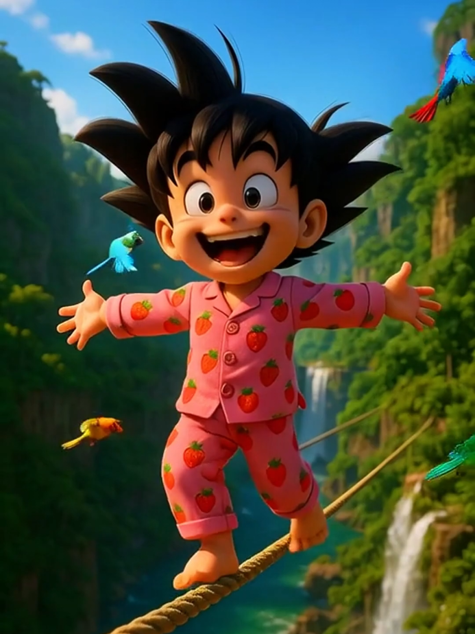 GOKU MANAGED TO BE SAVED #goku #funny #ai #comedy #fyp 