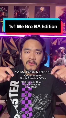 I’m taking 1v1 Me Bro to California for the Cooler Master Grand Opening! Pull up to the Cooler Master HQ (908 Canada Ct, City of Industry, CA) on Oct 18  Tickets are FREE, but you gotta sign up in my bio to reserve a slot. Let’s see if Cali can handle the smoke  #theultimatenerd #GamingSetup #gamingroom #gamer @Cooler Master 