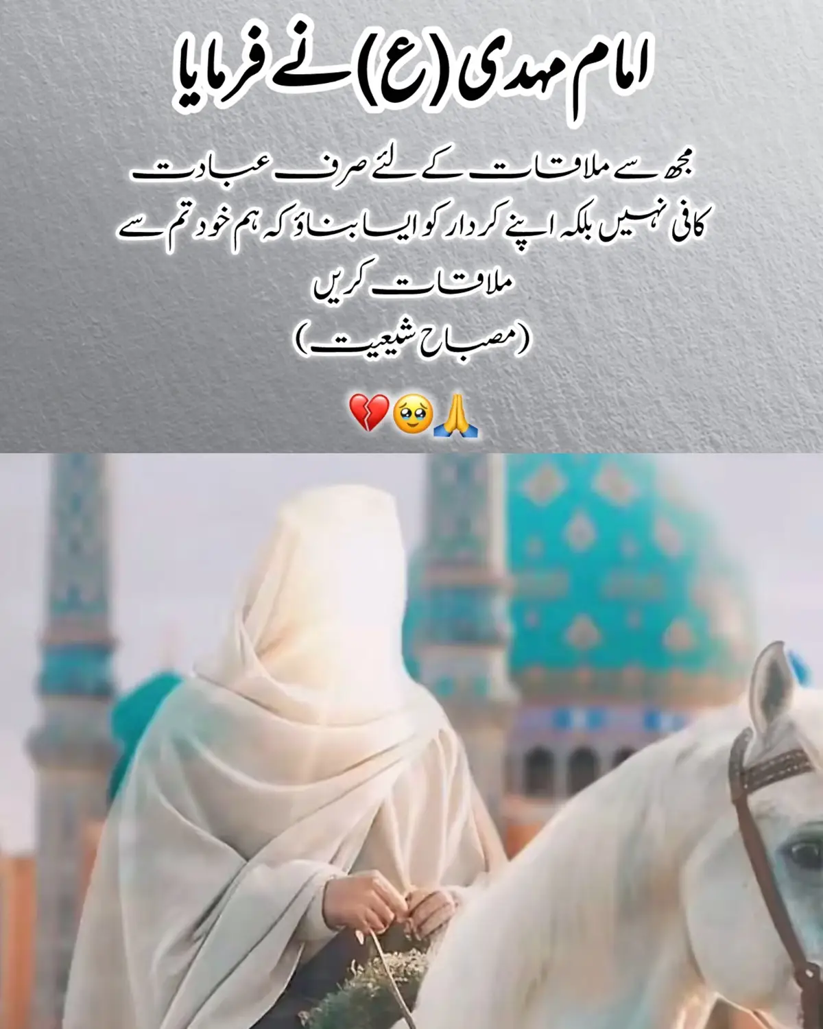 Imam mehdi a.s ne farmaya 😭💔🙏#imammehdi #imamezamanaعج♥️ #viral #shiastatus #unfrezzmyaccount 