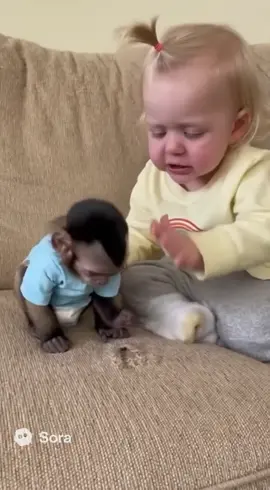 #Baby #monkey #family #animal 
