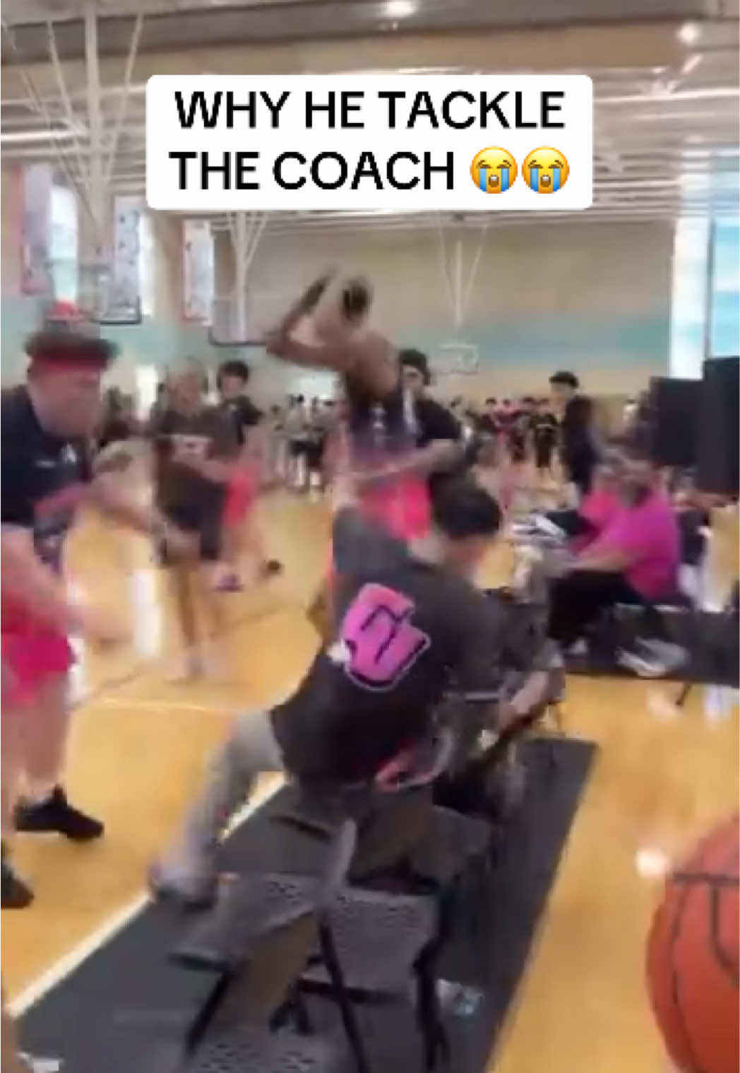 Bro was hype after hitting a 3. 😂😅 (@Thecameronschmidt, @gremlinuniversity) #basketball #aau #coach #hype #bball 
