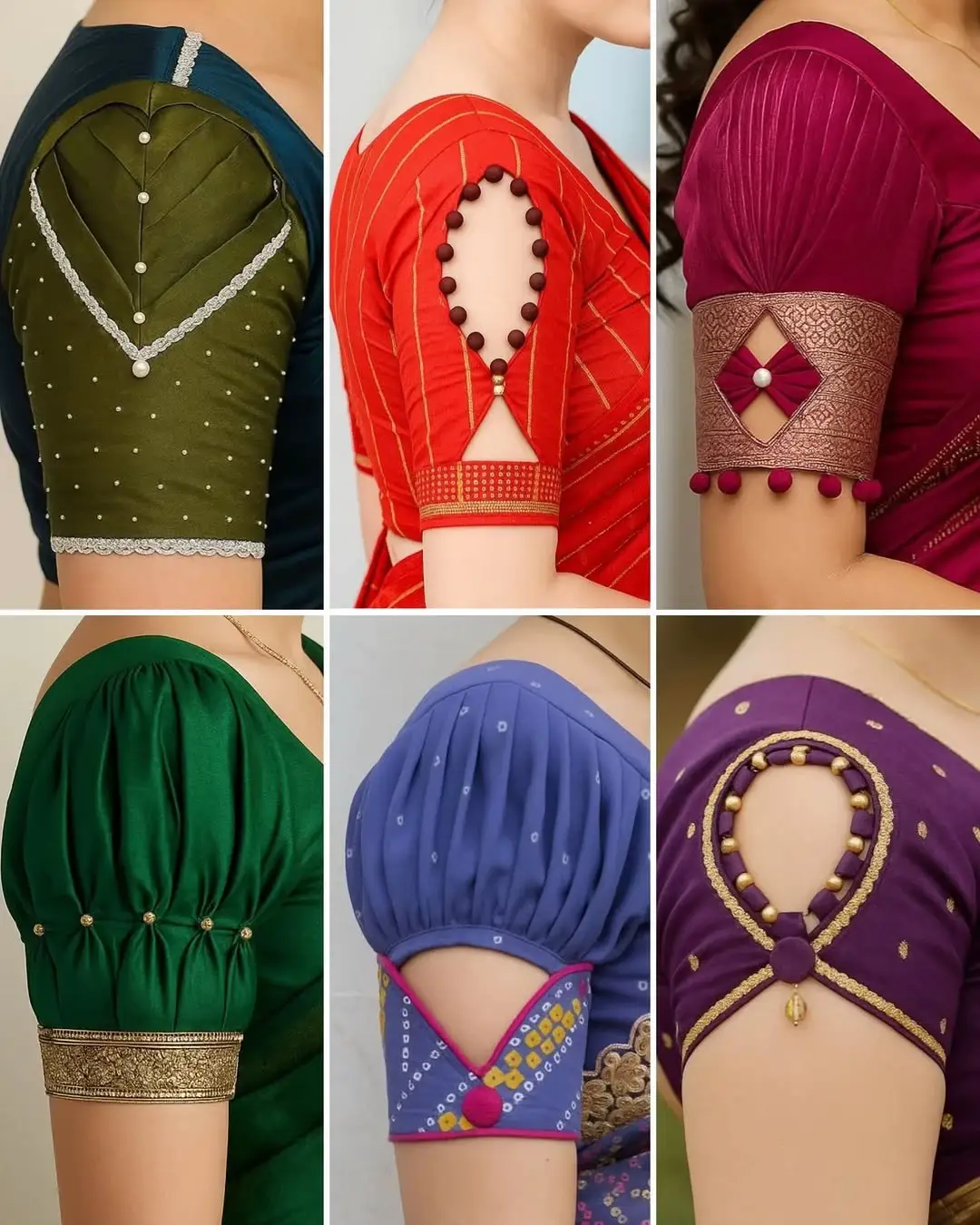 #saree blouse sleeve design