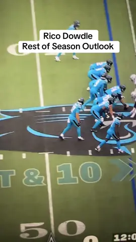 Rico Dowdle Rest of Season Outlook #walterpicks #fantasyfootball #panthers #ricodowdle #fantasyfootballtips 