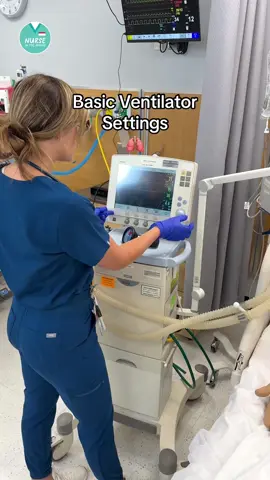 🫁 Basic Ventilator Settings Have you seen any other vent settings in clinicals? Drop these settings in the comments! #nurseinthemaking #clinicals #ICUnurse #respiratorynurse #NCLEXprep #BSN